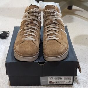 UGG Men's Brown Suede High-Top Shearling Sneakers Sz 9.5 US Men EU 42.5